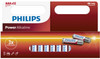 Philips AAA Power Alkaline Batteries (LR03, MX2400). 12 Pack