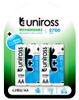Uniross Performance AA 2700 mAh NiMH Rechargeable Batteries. 4 Pack