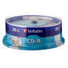 Verbatim CD-R Blank Recordable Inkjet Printable Discs 80 Mins 700MB 52x Speed Spindle. 50 Discs