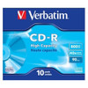 Verbatim CD-R Jewel Case Extra Protection 90 Min 800 MB 40x Speed. 10 Pack