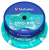 Verbatim DVD-RW Re-recordable Spindle 120 Min 4.7 GB. 25 Discs