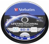 Verbatim Blu-Ray BD-R Recordable Discs Lifetime Archival 25 GB 4x Speed (10 discs)