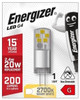 Energizer G4 LED Bulb. 200 Lumens Warm White. 2.4w (20w replacement)