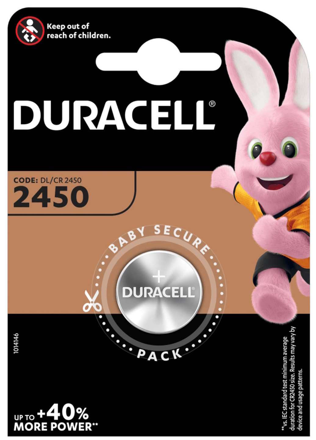 Duracell CR2450 3 Volt Lithium Coin Cell Battery