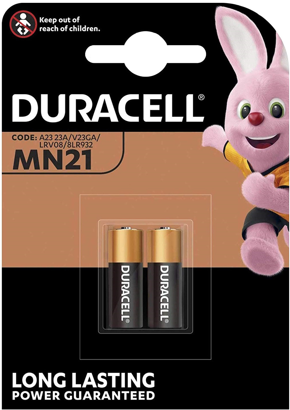 2 x Duracell MN21 Batteries * EXPIRY DATE: 2028 * LR23, 23A, 23AE, L1028,  LRV08