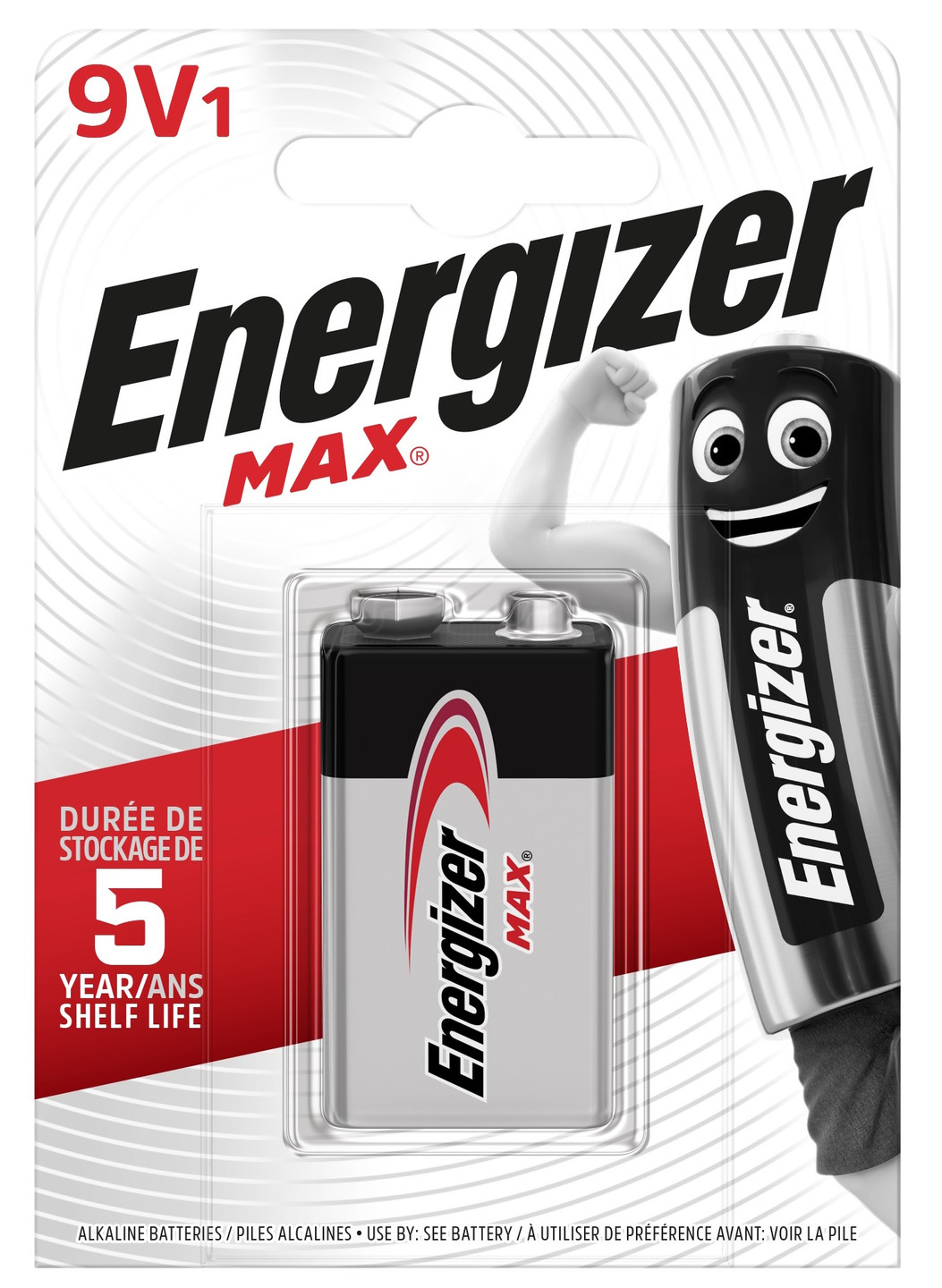 Energizer MAX Alkaline PP3 9V Battery Single Pack