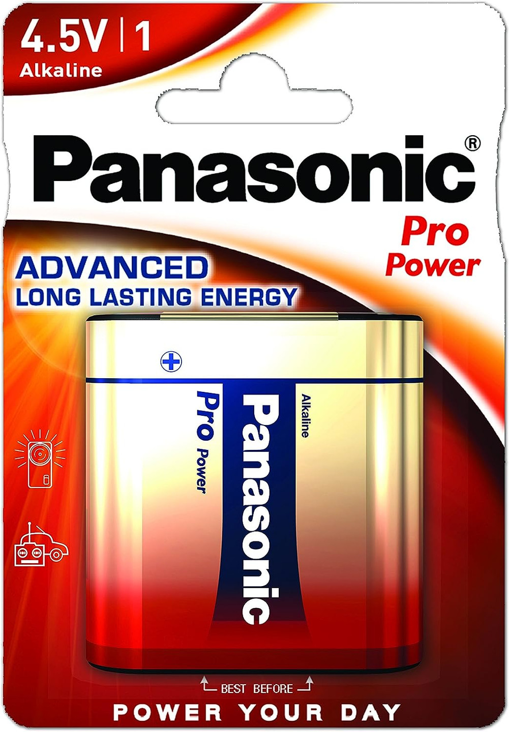 Panasonic MN1203 (3LR12) 4.5V Alkaline Lantern Battery. 1 Pack