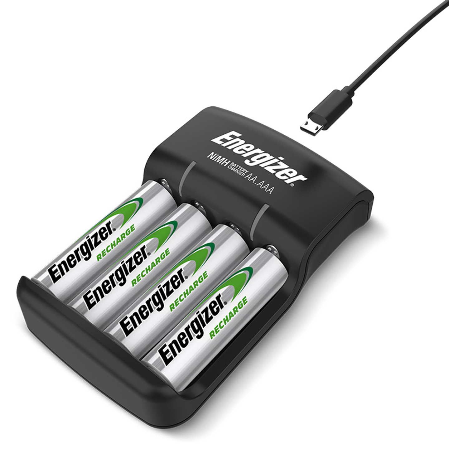 Mini chargeur de piles Energizer + 2 AA HR6 2000mAh incluses