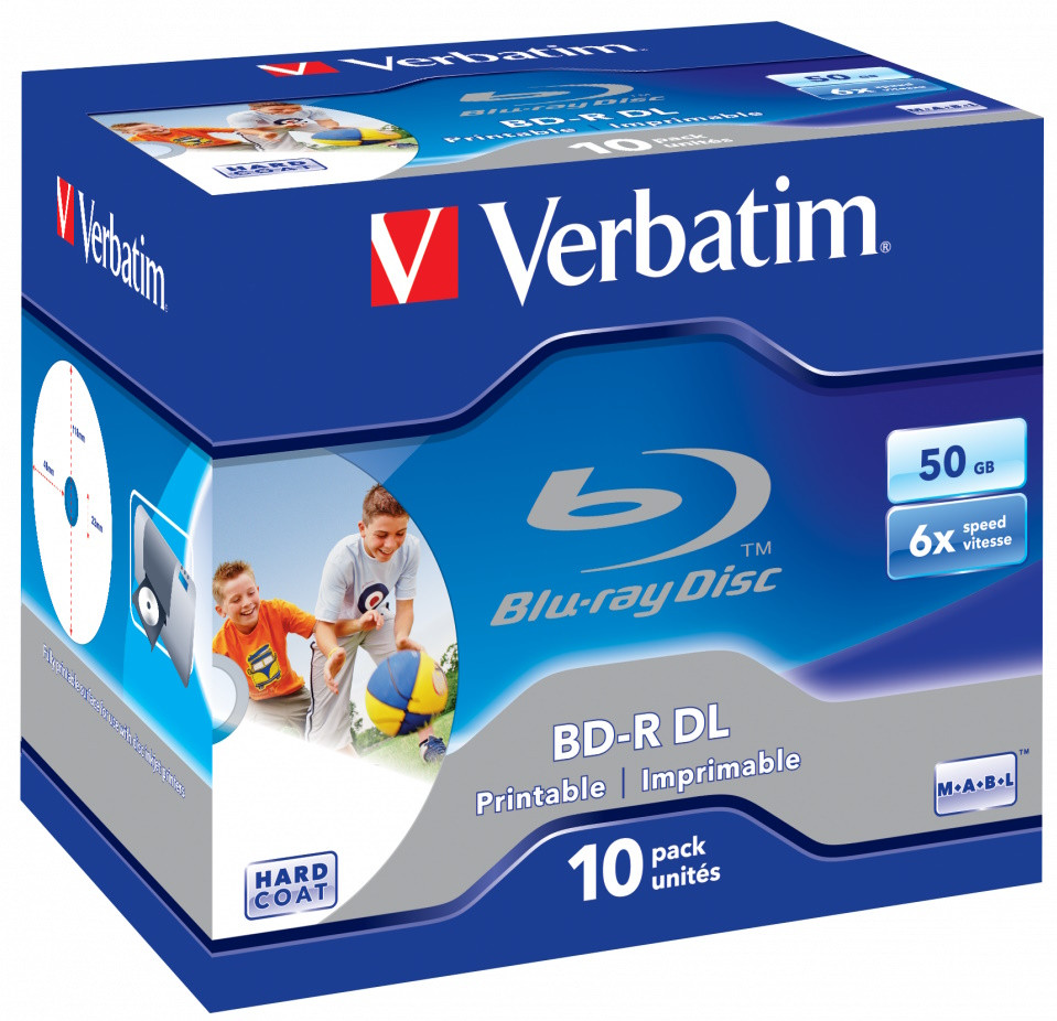 Verbatim Blu-Ray BD-R Dual Layer Printable Recordable 50 GB