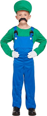 Children’s Green Super Plumber fancy dress costume for kids. Children’s Green Super Plumber fancy dress costume for kids.