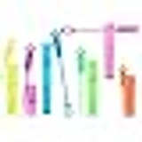 12 x Neon Star Party Bubble Tubes with Wand Children's 4ml Bubbles