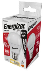 Energizer B22 8.5 Watt GLS LED Bulb. 806 Lumens. Equivalent - 60W (Opal/Warm White)