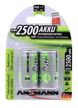 Ansmann C 2500 mAh RTU Stay Charged NiMH Rechargeable Batteries (HR14). 2 Pack