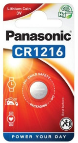 Panasonic CR1216 3 Volt Lithium Coin Cell Battery. 1 Pack