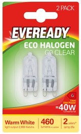 Eveready G9 Halogen Bulbs 33w 460 Lumens Warm White Cooker Hood Filament Lamp (S11851)