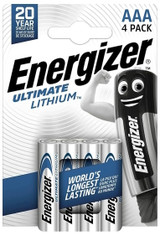 Energizer AAA Ultimate Lithium Batteries (L92, LR03). 4 Pack