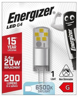 Energizer G4 LED Bulb. 200 Lumens Daylight. 2.4w (20w replacement)