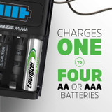 Energizer 1 Hour Battery Charger Inc 4 x 2300mAh AA Rechargeable Batteries