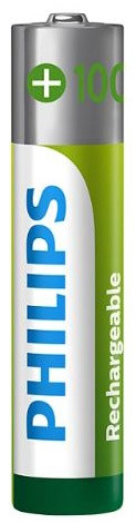 Philips AAA 1000 mAh NiMH Rechargeable Batteries. 4 Pack