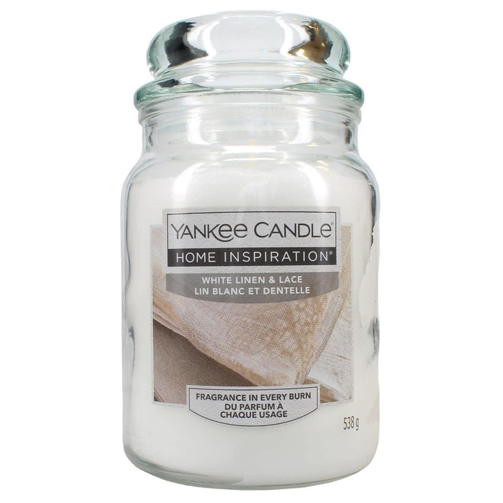 Yankee Candle White Linen & Lace - Large Jar Candle