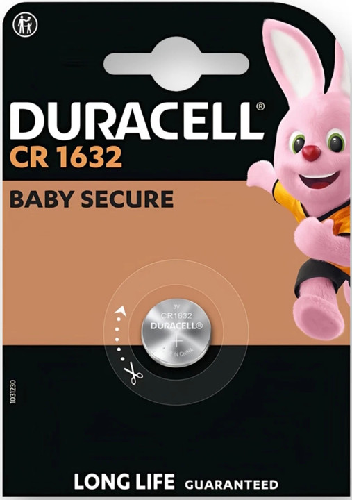 Duracell CR1632 3 Volt Lithium Coin Cell Battery. 1 Pack
