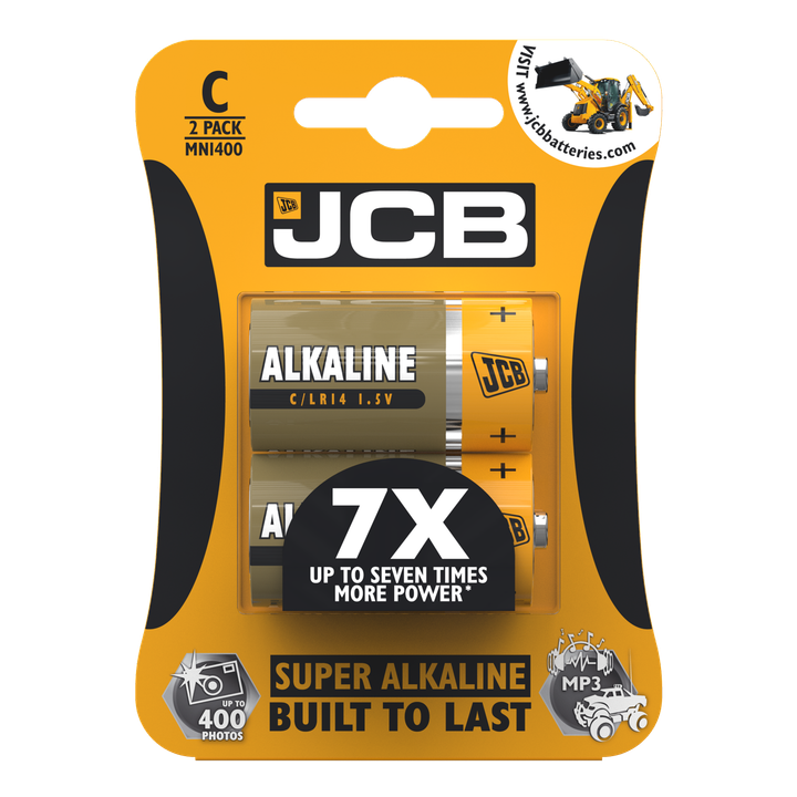 JCB C D 9V Super Alkaline Batteries 1.5 Volt LR14 LR20 PP3 Long Expiry