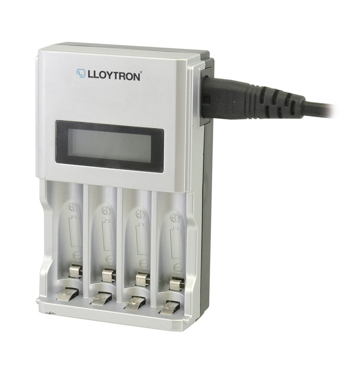 Lloytron Intelligent LCD Battery Charger for AA or AAA rechargeable batteries