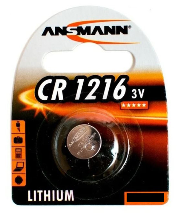 Ansmann CR1216 3 Volt Lithium Coin Cell Battery (1216, DL1216). 1 Pack