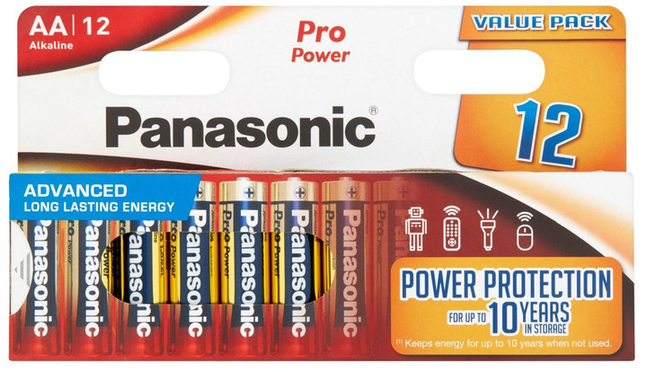 Panasonic AA Pro Power Alkaline Batteries. 12 Pack