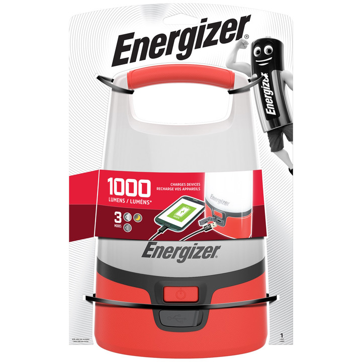 Energizer LED 1000 Lumens Lantern Light + USB Phone Charger Camping Tent Light