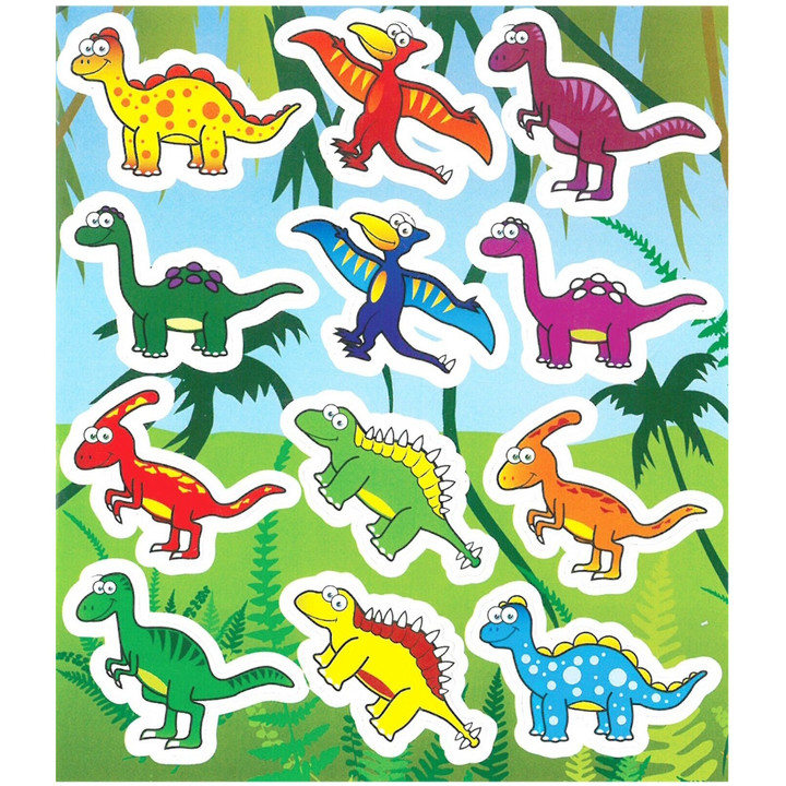 Dinosaur Sticker Sheets (10cm x 11.5cm)
