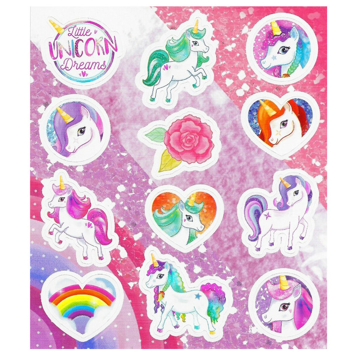 Unicorn Sticker Sheets (10cm x 11.5cm)