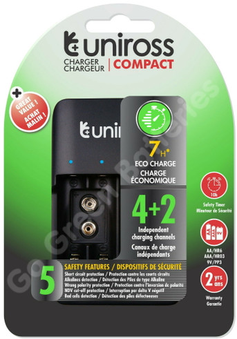 Duracell chargeur Hi-Speed Value Charger, 2 AA en 2 AAA piles