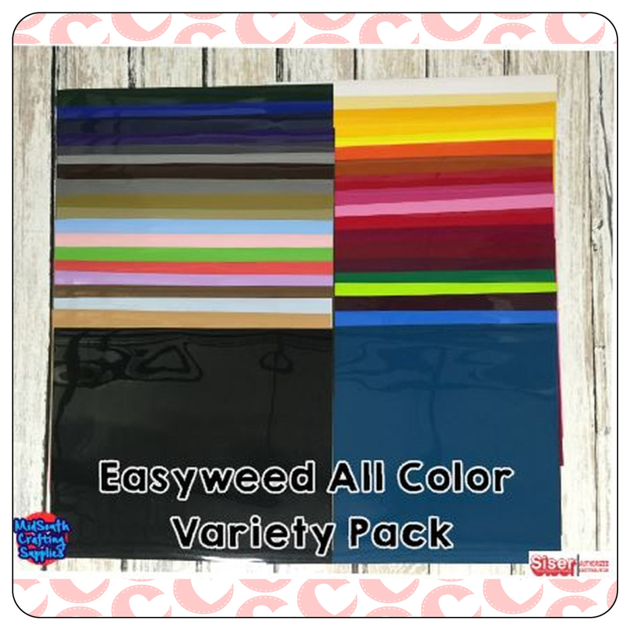 All 51 Color Siser EasyWeed HTV Sheet Pack (Includes Our Custom Colors)