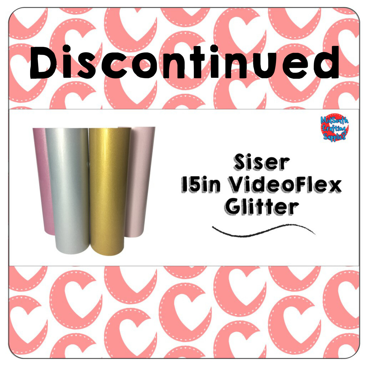 Siser Glitter HTV Iron On Heat Transfer Vinyl 12 x 12 3 Precut
