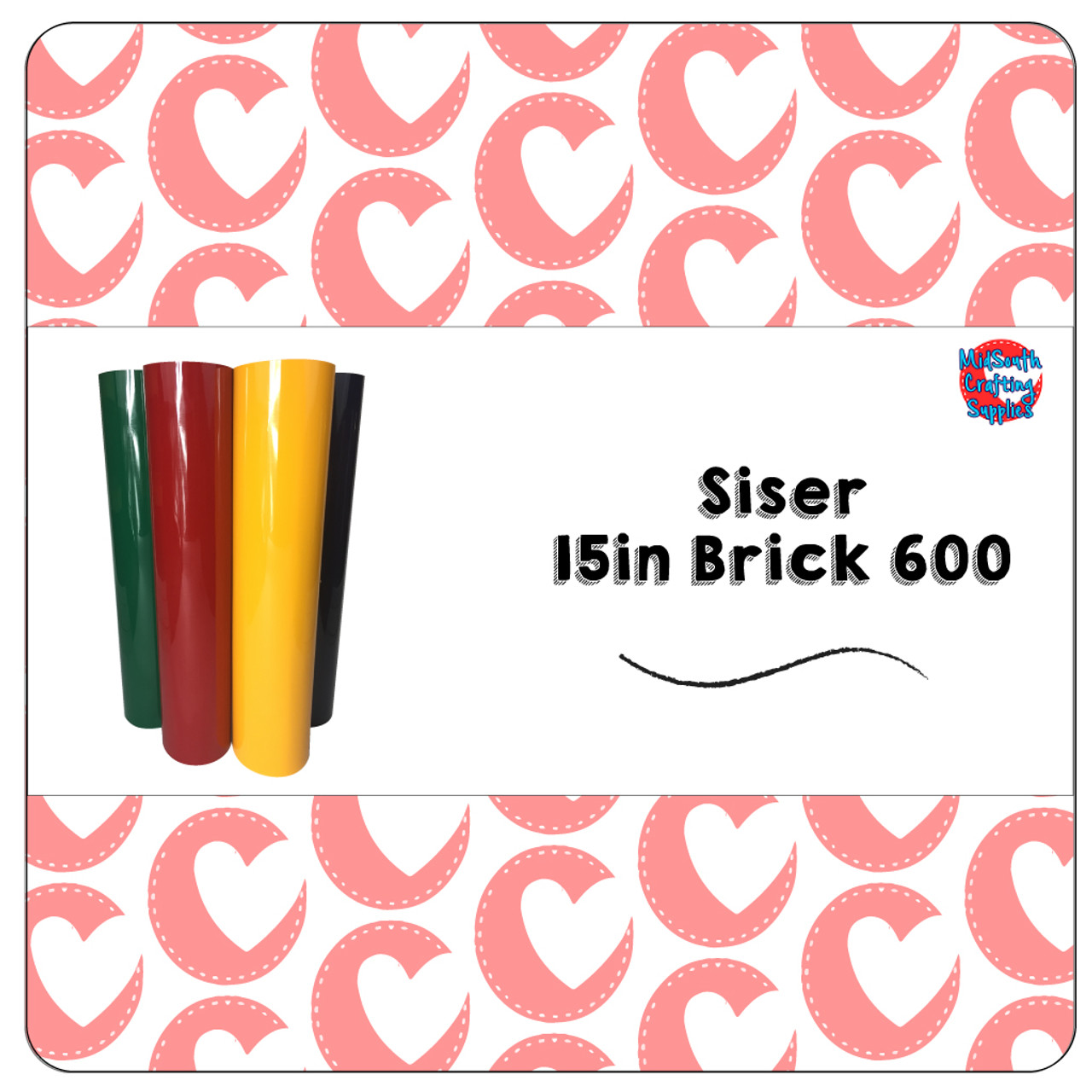 Siser Brick 600 Fluorescent Pink 12 inch x 20 inch Sheet