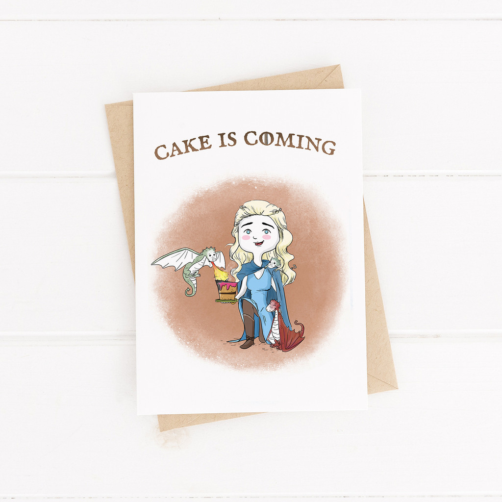 Funny Happy birthday, Printable Card, Game of Thrones, Khaleesi, Cute Birthday Card, Birthday, Daenerys Targaryen, Dragons