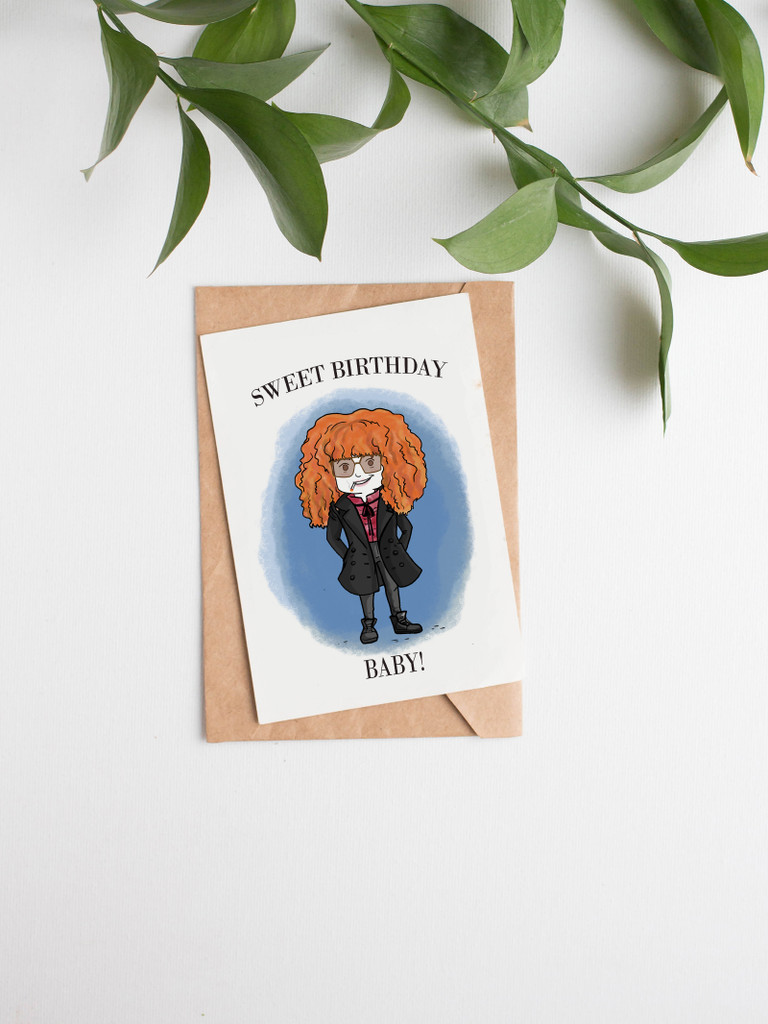 Birthday Card ,  Nadia Vulvokov Printable Card, Russian Doll, 