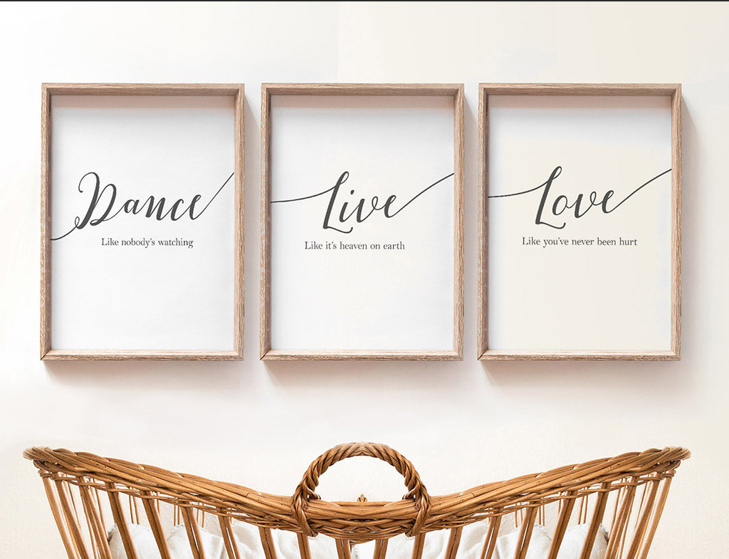 Live Printable Sign Quote- Digital poster 