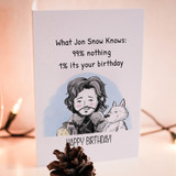 Happy birthday, Printable Card, Game of Thrones, Jon Snow 