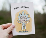 Funny Rick Happy birthday, Printable Card, Rick & Morty, Birthday Card 