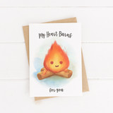 Printable Calcifer Cute  Card, Love Cards.