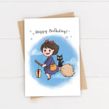 Kiki's Delivery Service Happy Birthday card, Funny Birthday Card, Printable Greeting Card