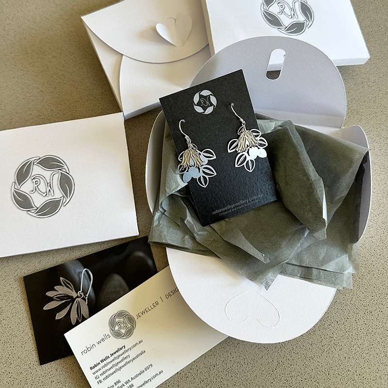 Correa Wildflower large earrings  - Steel & Gold