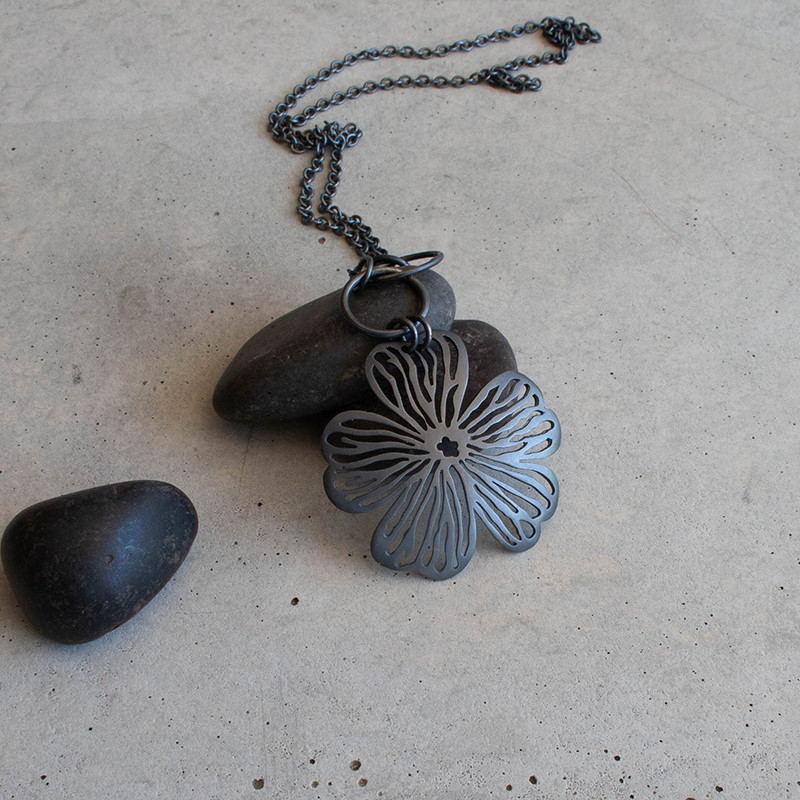 Stellaris oxidised sterling silver necklace