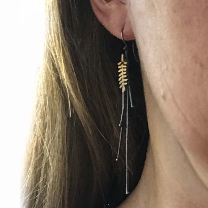 Fern Bushfire earrings 