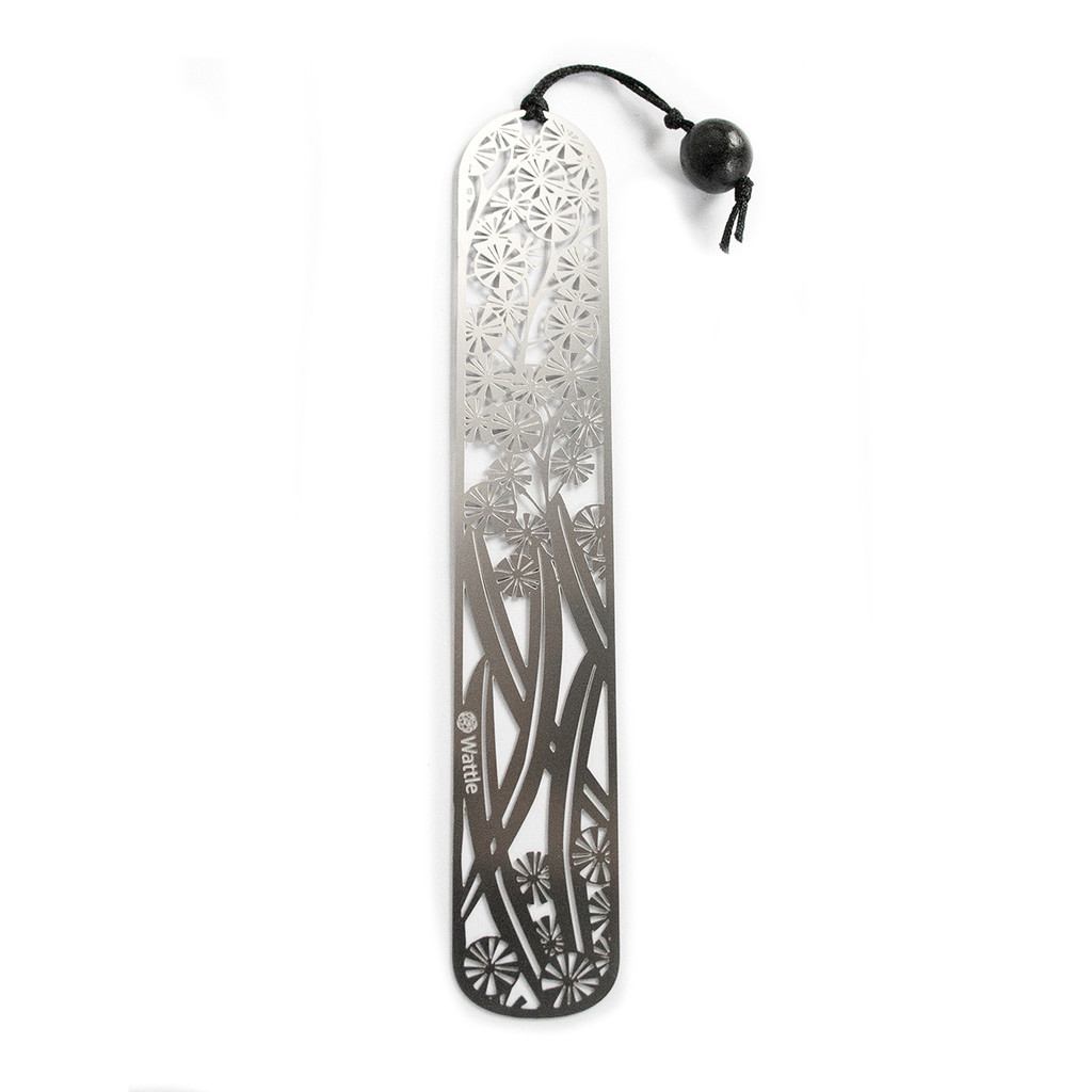 Wattle bookmark - Steel