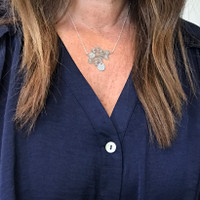 Steel wattle necklace - Large