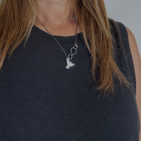 Sterling silver cockatoo necklace chunky clasp 1
