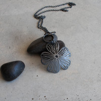 Stellaris oxidised sterling silver necklace